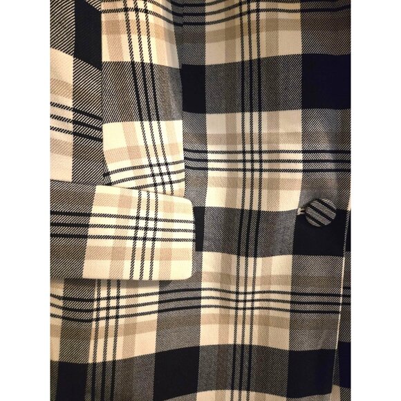 Eloquii Womens Plus Size 16 Blazer Plaid Fully Lined One Button Career - Picture 4 of 5
